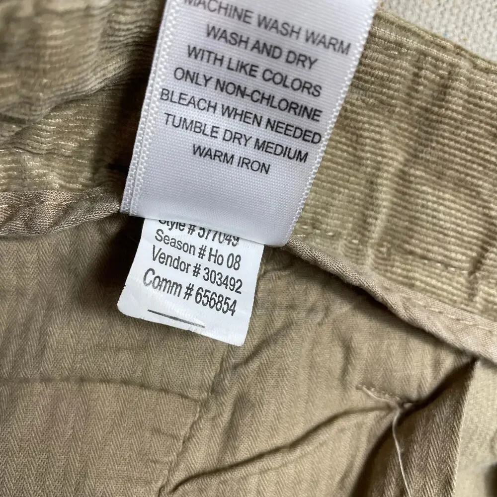 🔥Banana Republic Corduroy Khaki Baggy Wide Leg Pants Mens 31/30 Y2K Classic
